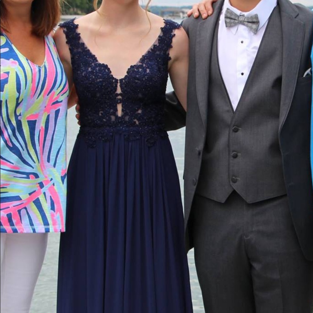 Sherri Hill Long Blue Dress